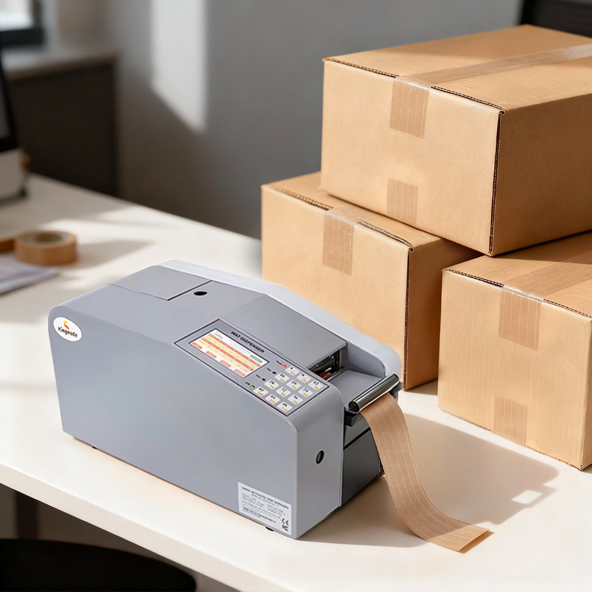 Dispensador de cinta activada por agua JL3 KN-366: Contribuye a su protección ambiental